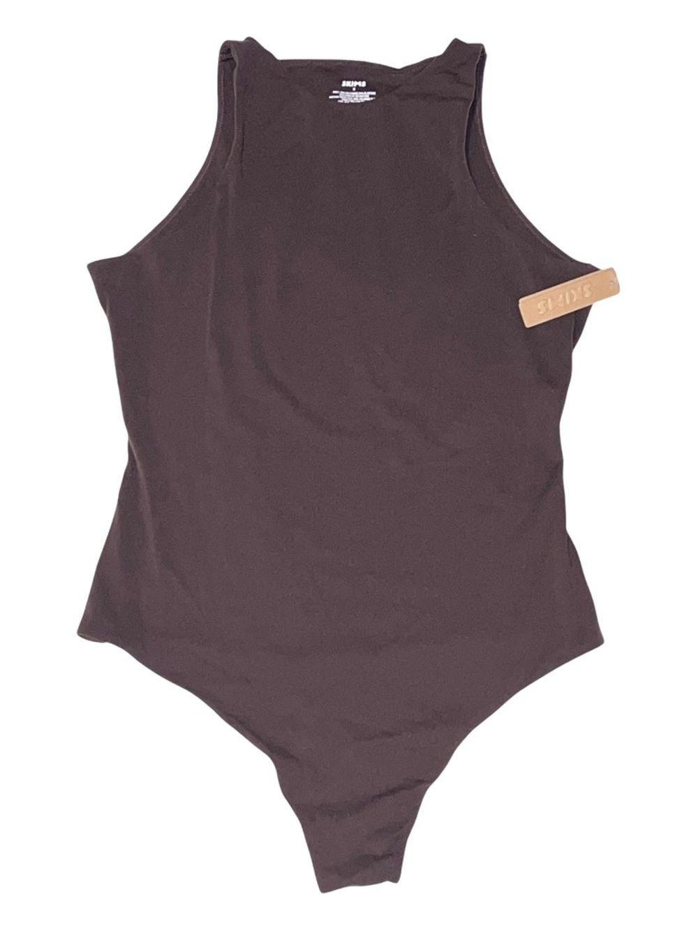 Skims Fits Everybody High Neck Bodysuit in  brown - size medium NWT